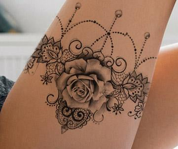 sexy lace garter tattoo design by ...